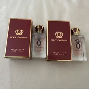 Lot of 2 Dolce & Gabbana Q Eau De Parfum Mini’s,.16 oz. Each